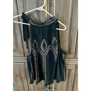 Free People, sequin embellished, top, size large.